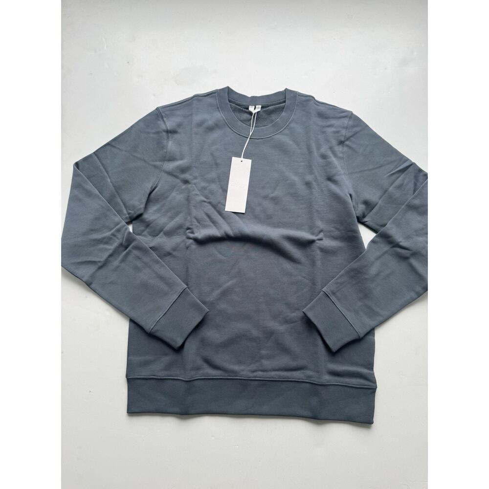 Arket Sweatshirt Mens Small Gray French Terry Organic Cotton Crew Neck